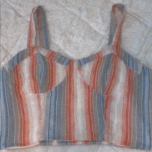 multi colored striped dress up tank top!